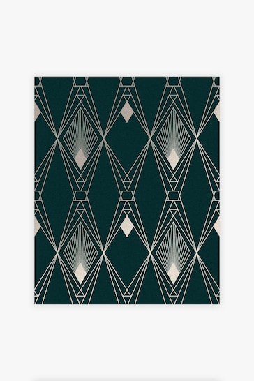 Blue Next Deco Geometric Wallpaper Sample Wallpaper
