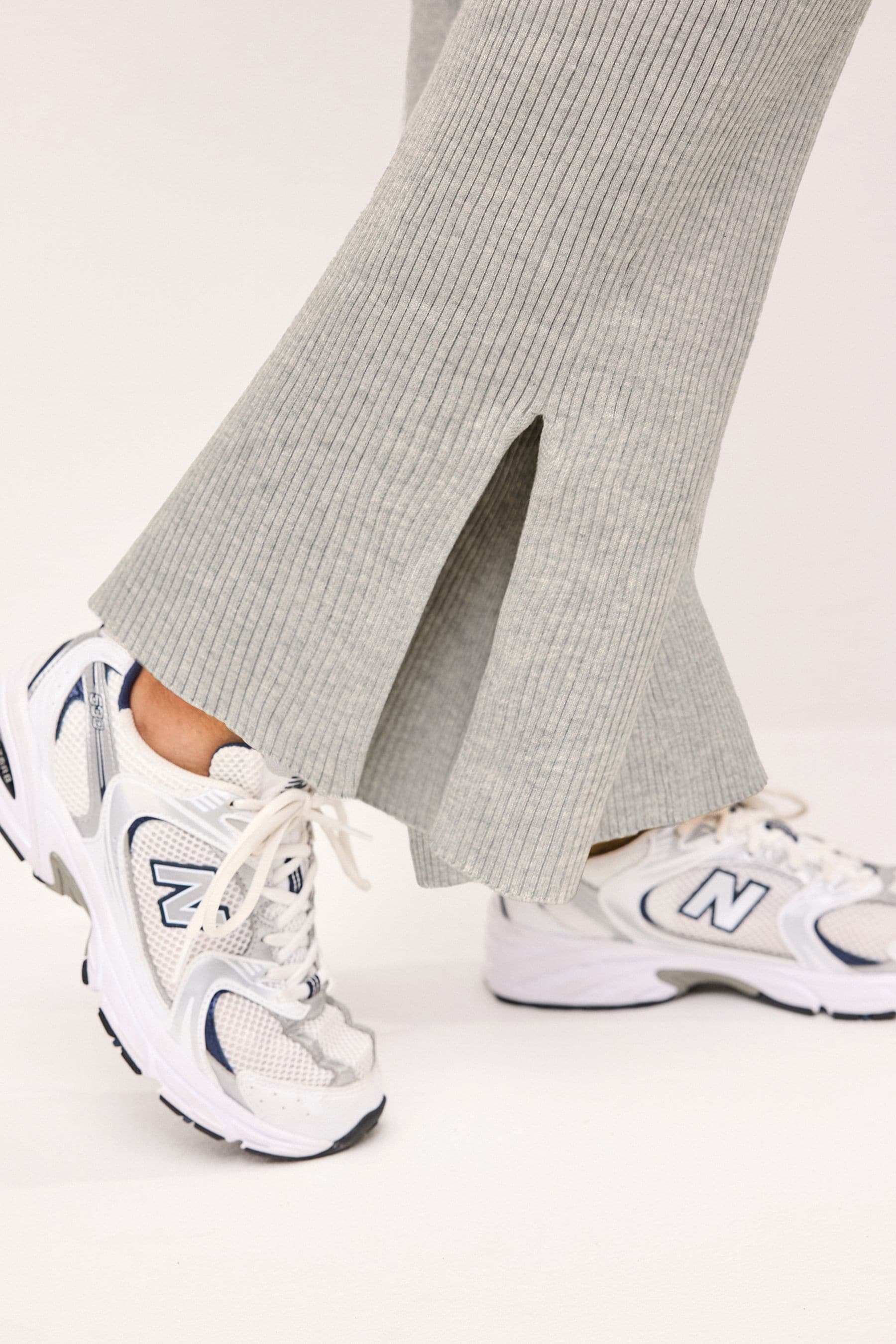 Grey split hem trousers 2025