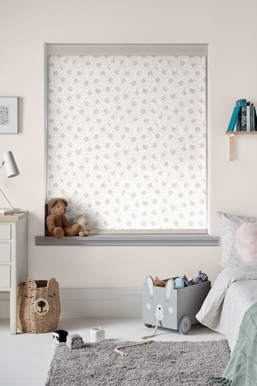 Laura Ashley Linen Natural Ahoy Alphabet Made To Measure Roller Blind