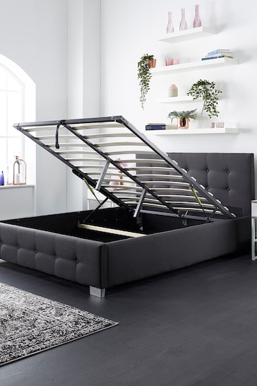 Aspire Furniture Black End Lift Ottoman Bed