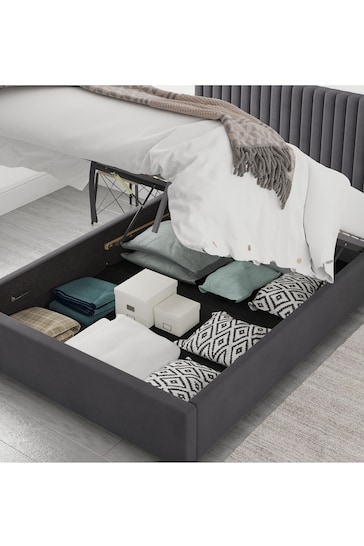 Aspire Furniture Steel Grey Grant Ottoman Bed