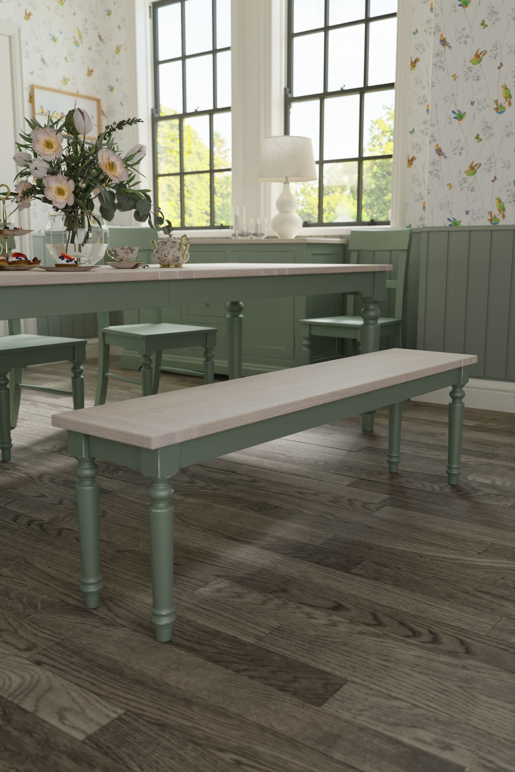 Ashley dining table with on sale bench