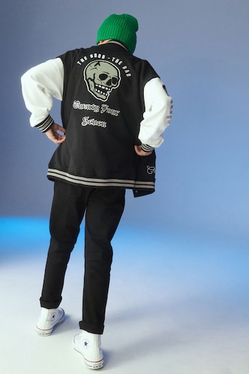 Black Skate Varsity Bomber Jacket (3-16yrs)