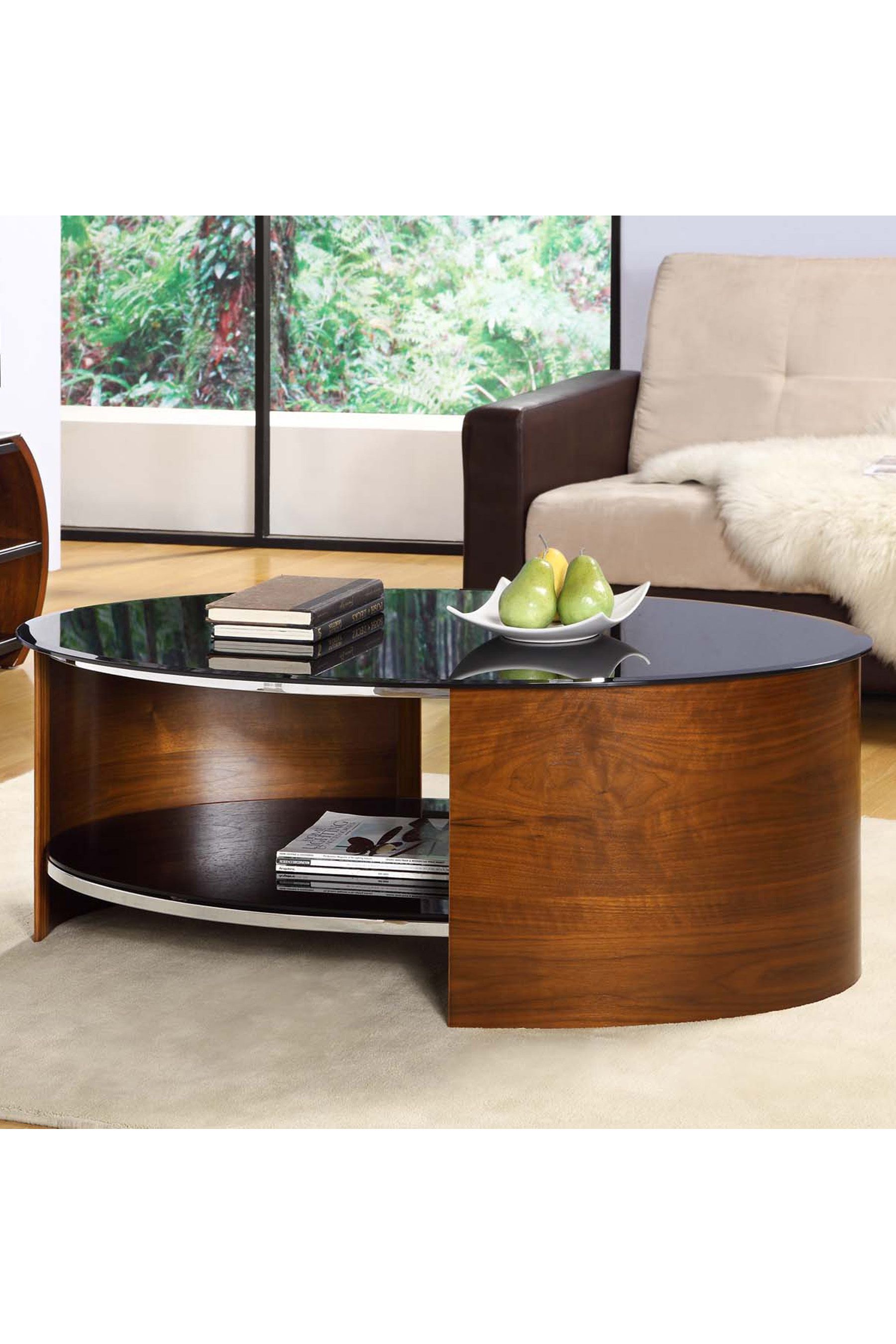 Walnut coffee shop table next