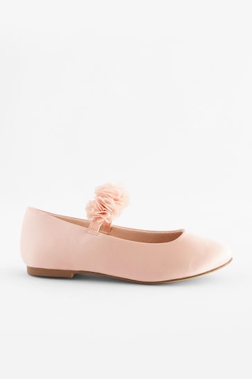 Pink Standard Fit (F) Stain Resistant Corsage Flower Occasion Shoes