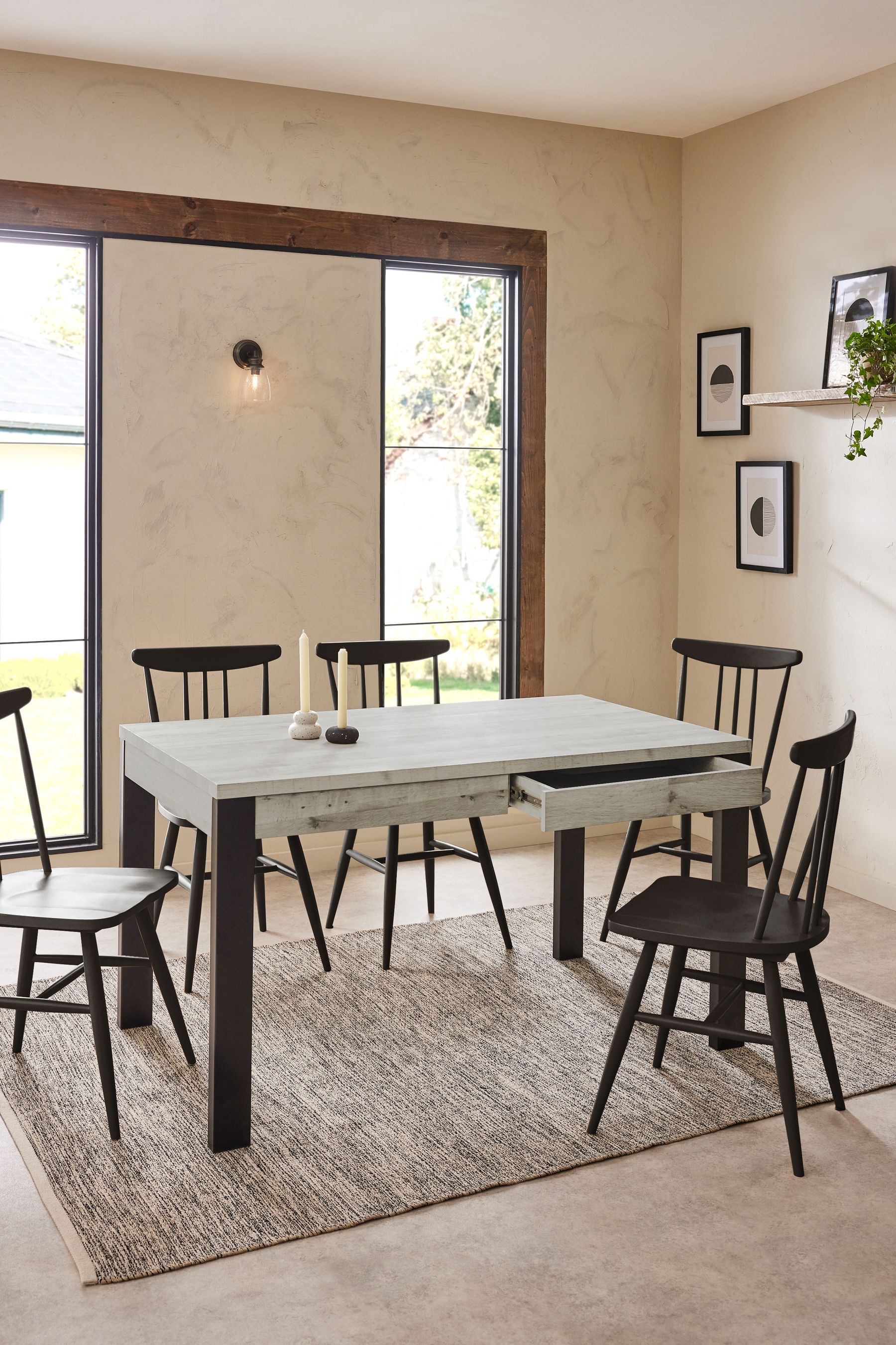 Bronx 6 seater storage dining table clearance