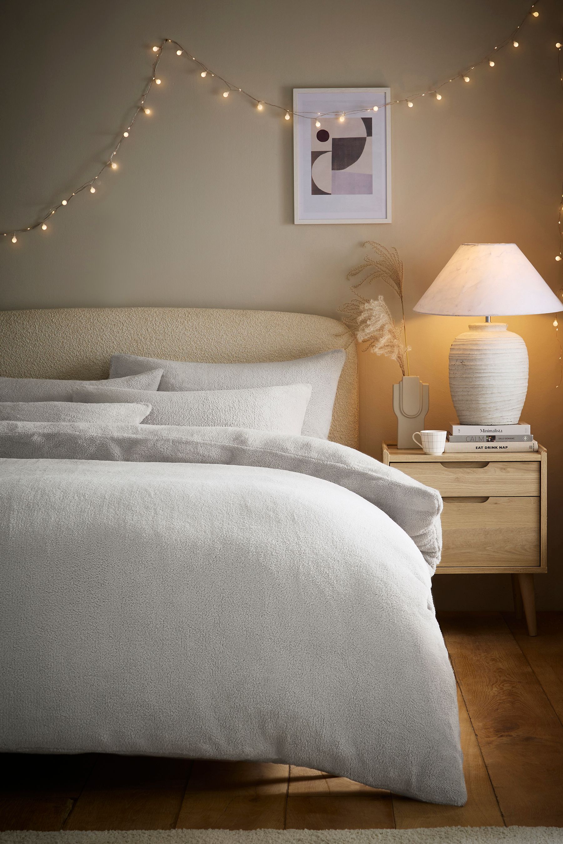 Tan upholstered bed frame deals