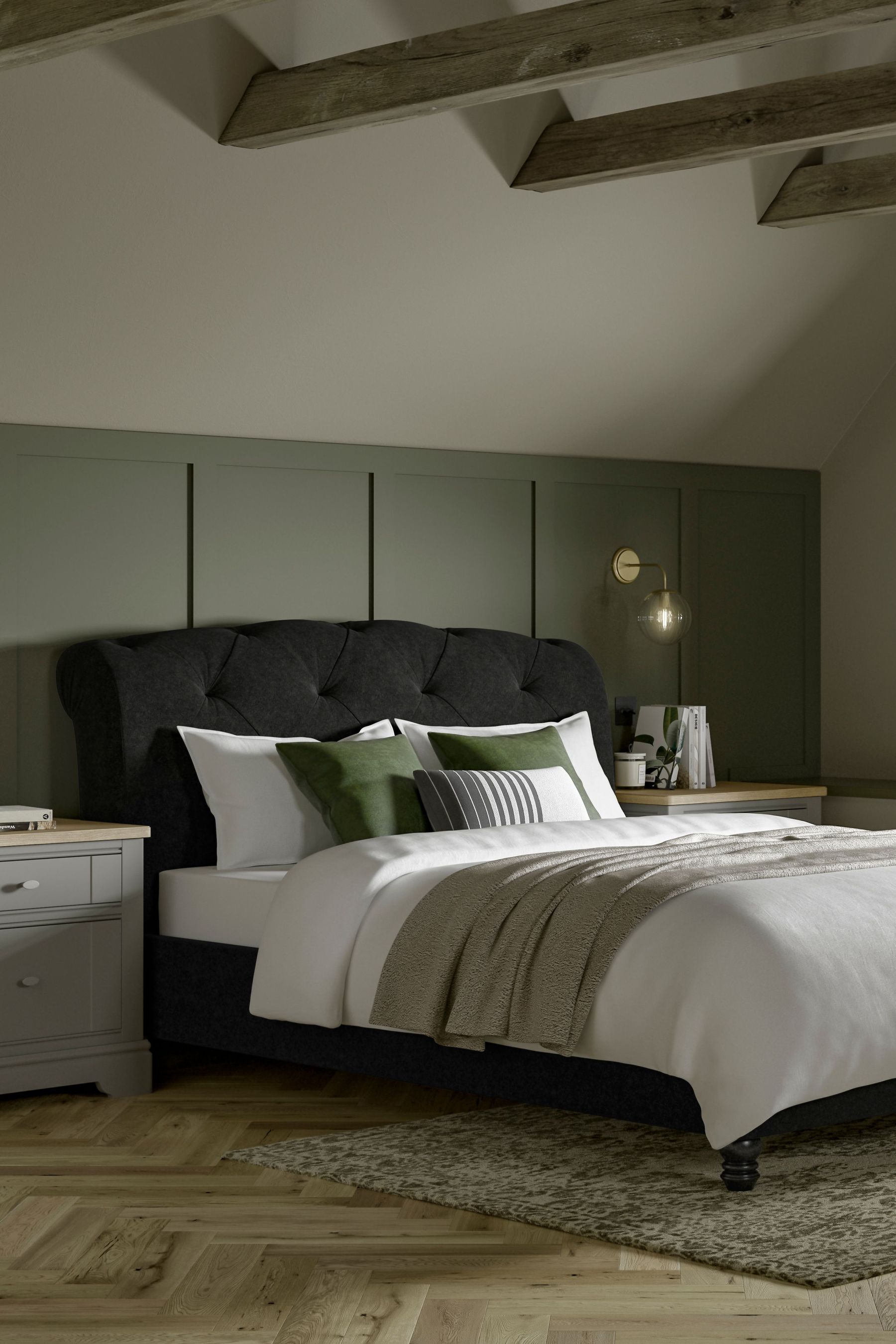 Buy Wool Blend Charcoal Grey Hartford Collection Luxe Upholstered