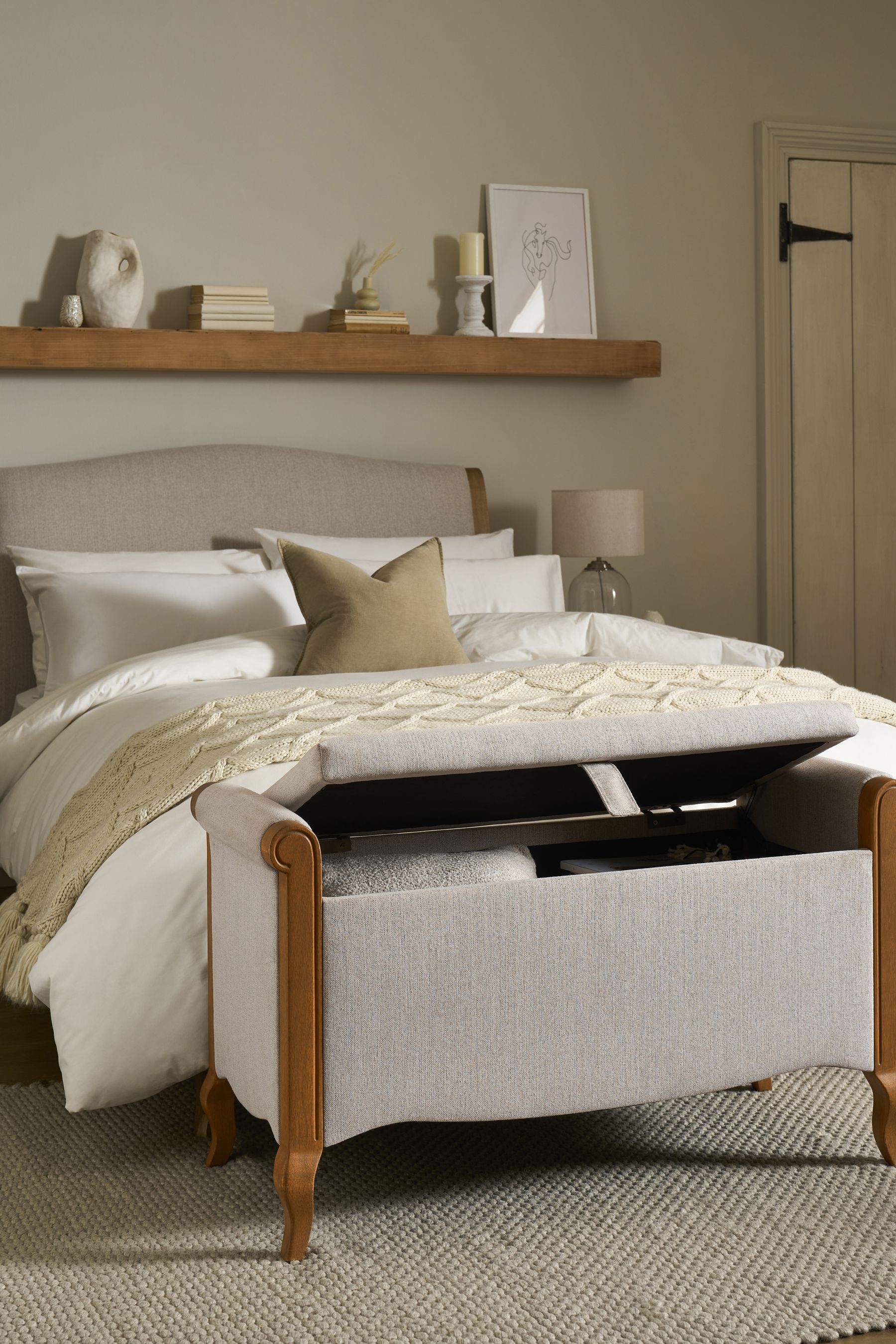 Josie velvet cheap storage table stool