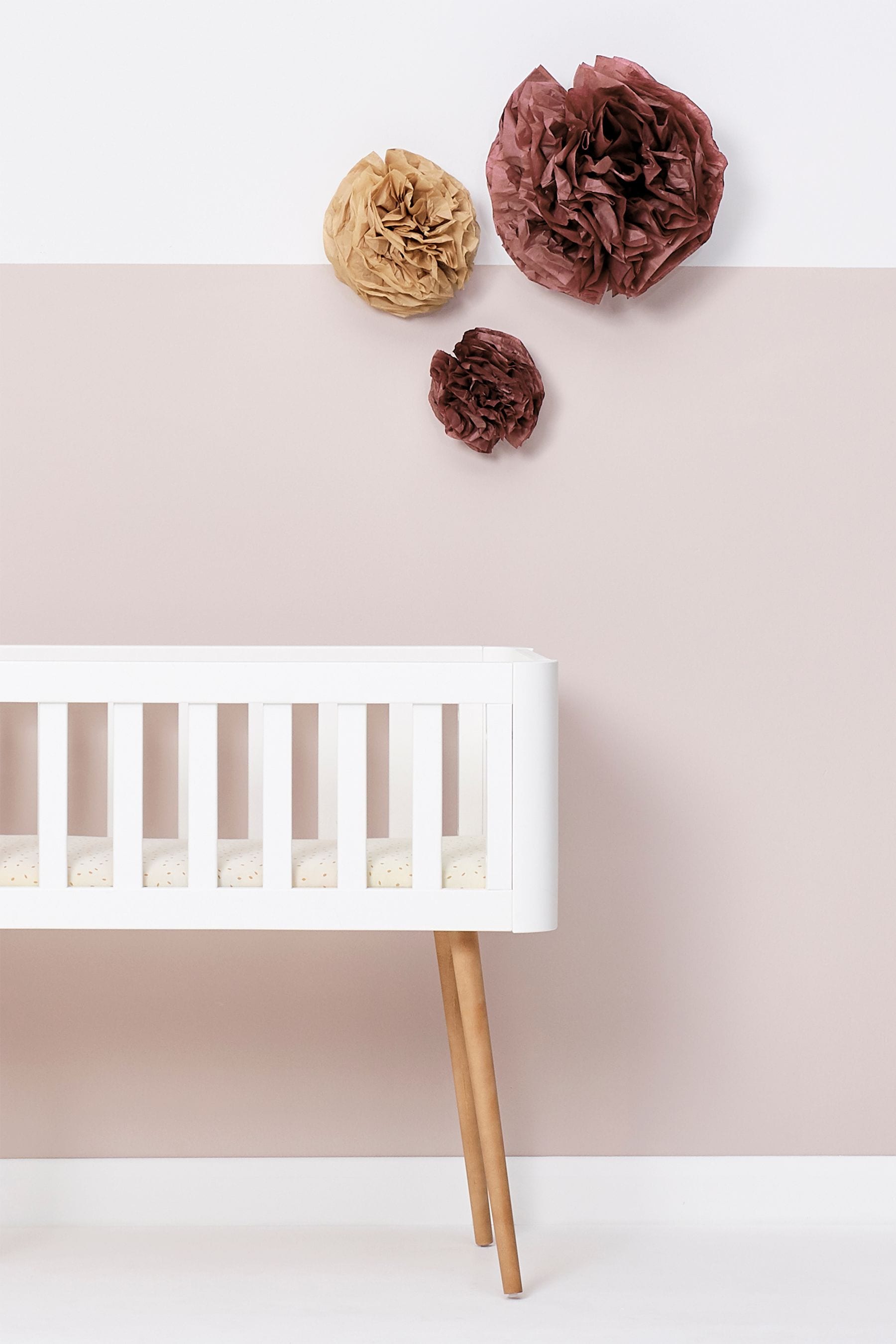 Buy The Little Green Sheep Cream Kids Crib Fitted Sheet from the