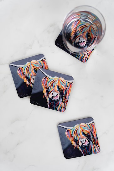 Steven Brown Art Set of 4 Grey Heather McCoo Coasters