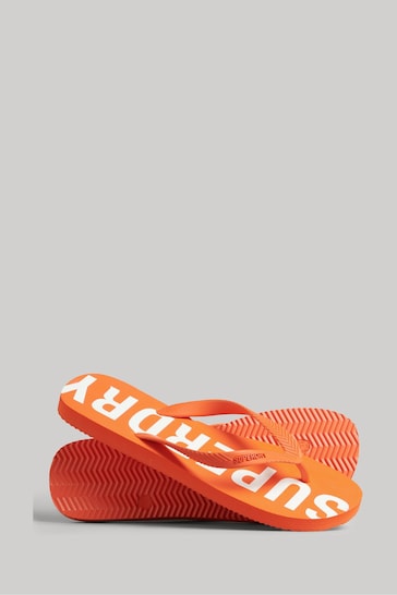 Superdry Orange Code Core Sport Flip Flops
