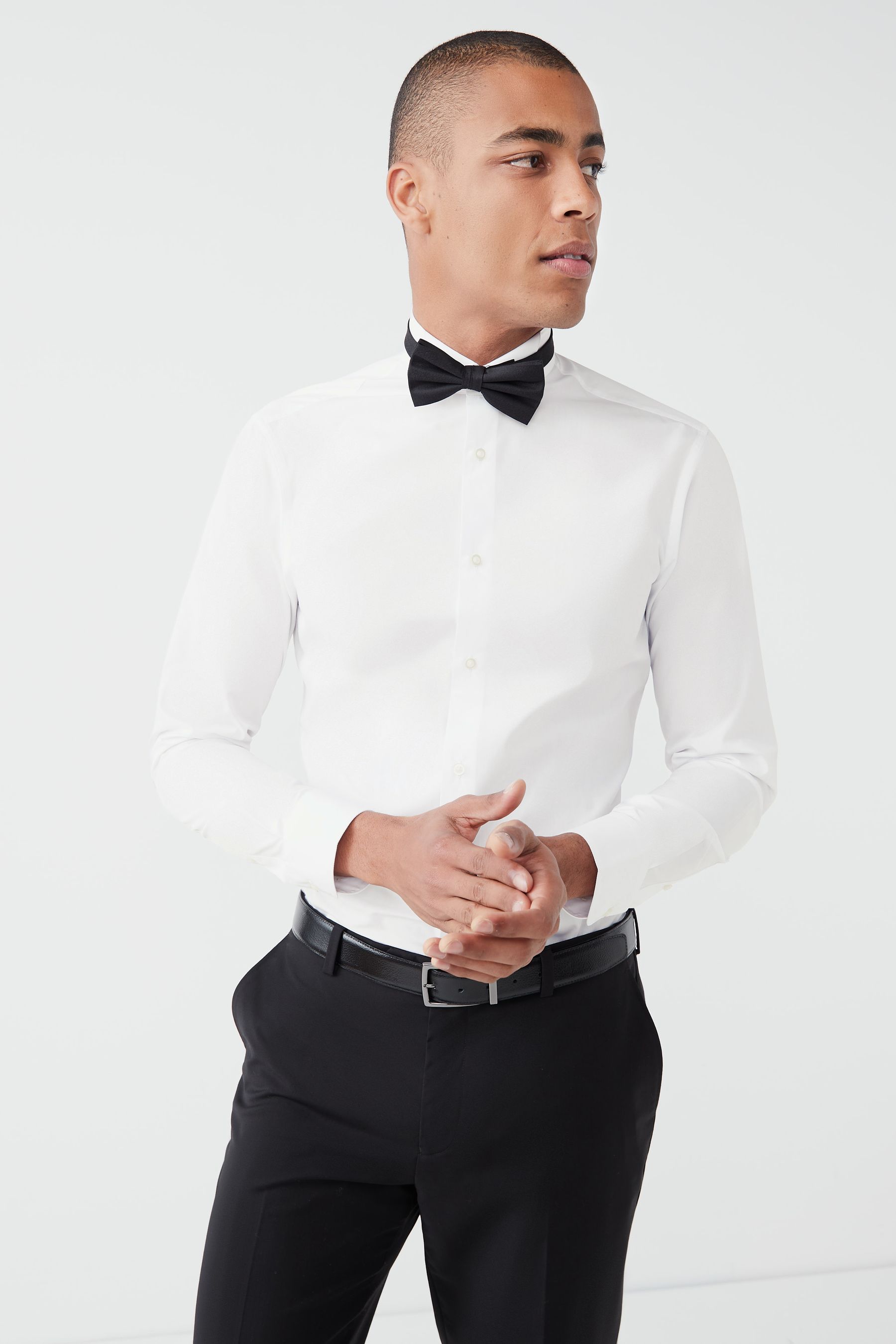 Wing collar shirt slim sales fit