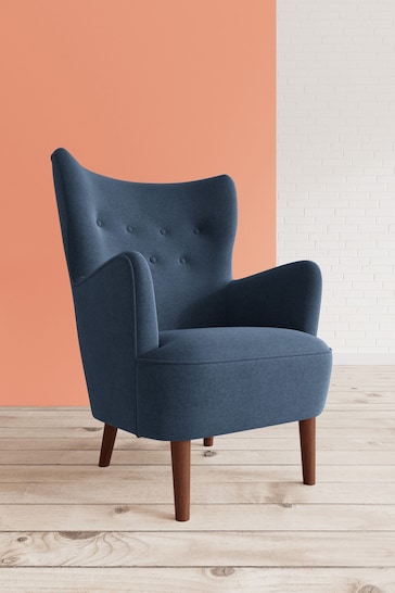Swoon Smart Wool Indigo Blue Ludwig Chair