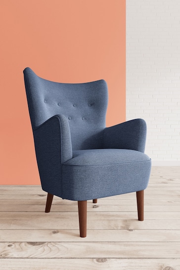 Swoon Houseweave Navy Blue Ludwig Chair