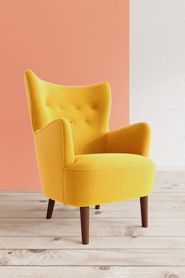 Swoon Easy Velvet Turmeric Yellow Ludwig Chair
