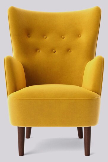 Swoon Easy Velvet Turmeric Yellow Ludwig Chair