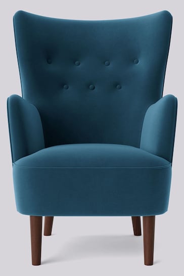 Swoon Easy Velevet Petrol Blue Ludwig Chair