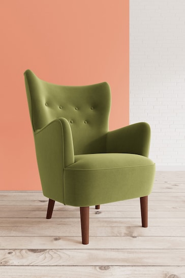Swoon Easy Velvet Fern Green Ludwig Chair