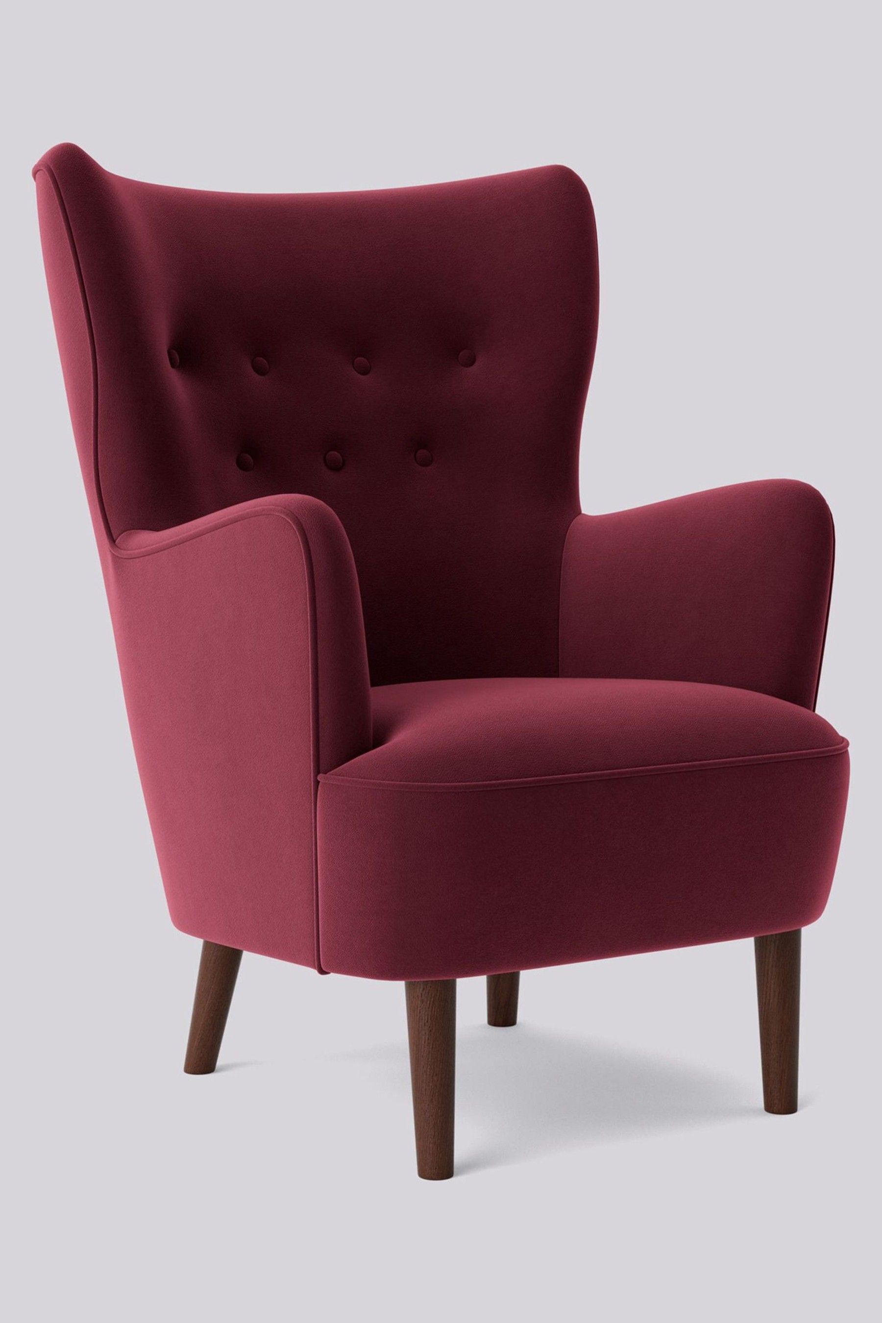 Swoon Easy Velvet Bordeaux Red Ludwig Chair