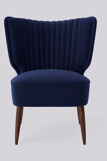 Swoon Easy Velvet Ink Blue Duke Chair