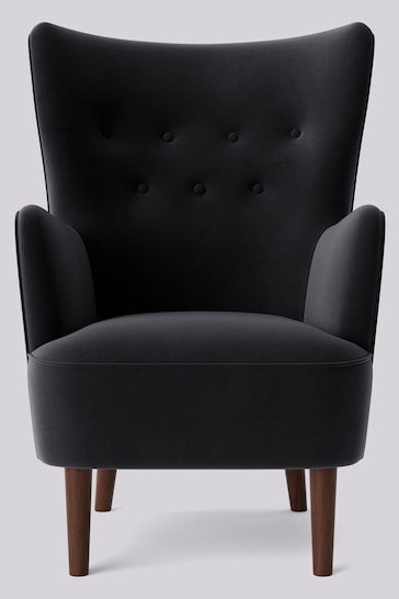 Swoon Easy Velvet Black Ludwig Chair