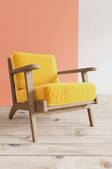 Swoon Easy Velvet Turmeric Yellow Karla Chair