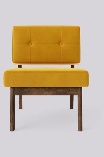Swoon Easy Velvet Turmeric Yellow Aron Chair