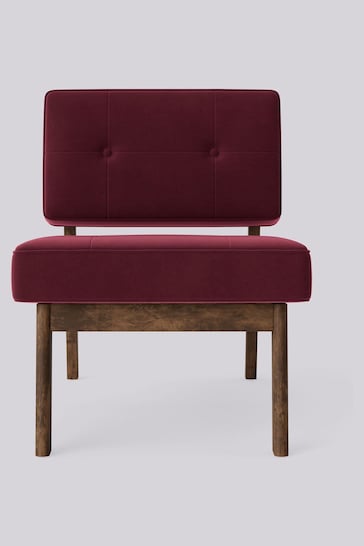 Swoon Easy Velvet Bordeaux Red Aron Chair