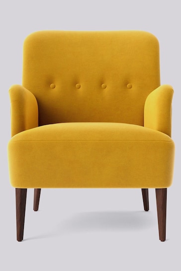 Swoon Easy Velvet Turmeric Yellow London Chair