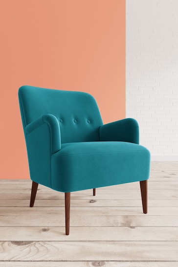 Swoon Easy Velvet Kingfisher Blue London Chair