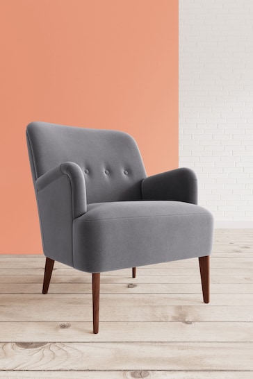 Swoon Easy Velvet Granite Grey London Chair