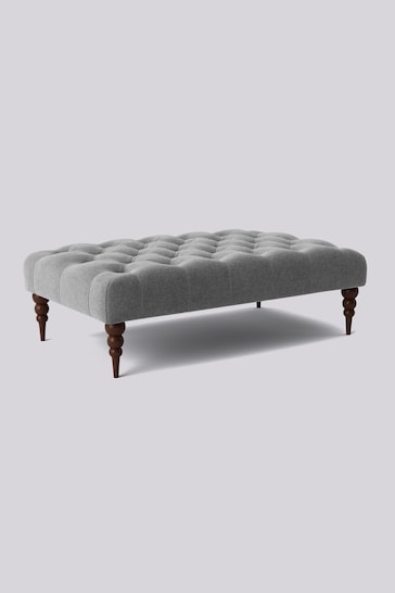 Swoon Smart Wool Pepper Grey Plymouth Rectangle Ottoman