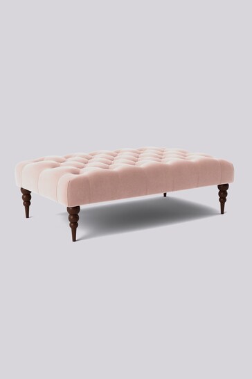 Swoon Easy Velvet Blush Pink Plymouth Rectangle Ottoman