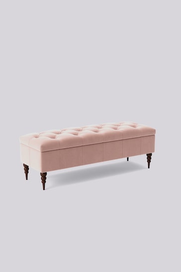 Swoon Easy Velvet Blush Pink Plymouth Ottoman