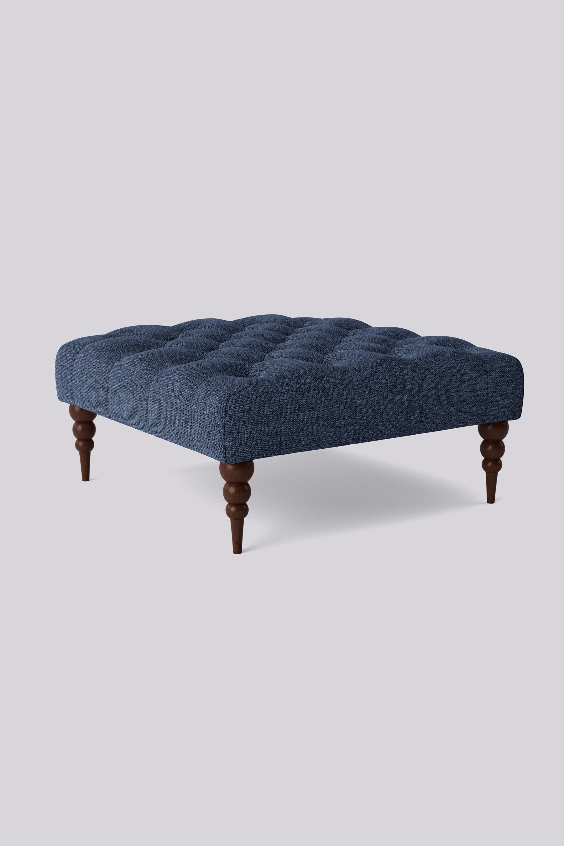 Navy blue online square ottoman