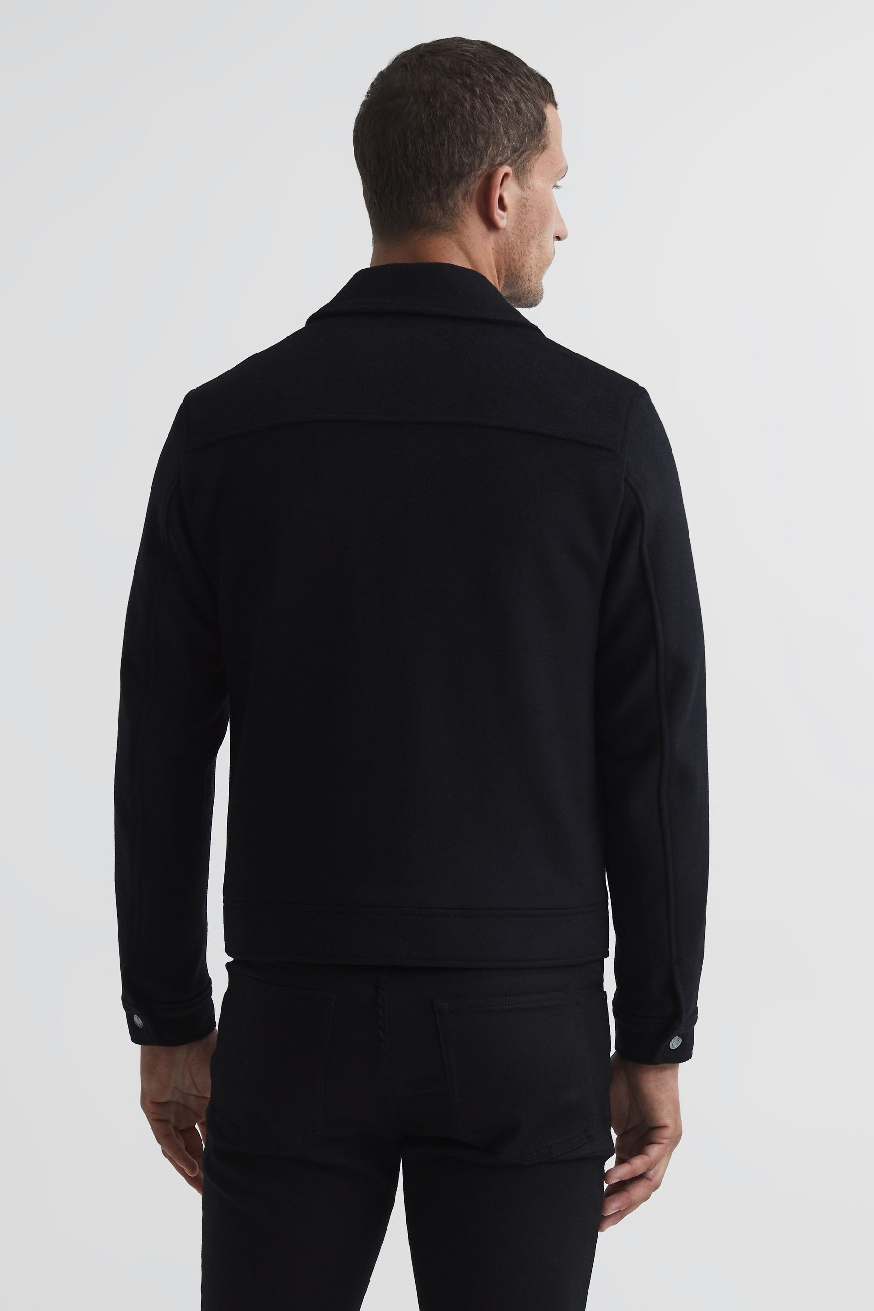 Reiss black wool coat best sale
