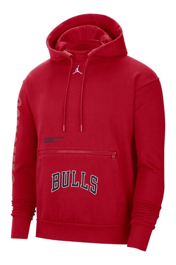 Nike Red Fanatics Chicago Bulls Jordan Statement Courtside Hoodie