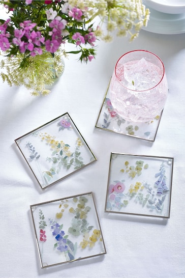 Buy Set of 4 Josie Glass Printed Coasters from the Next UK online shop