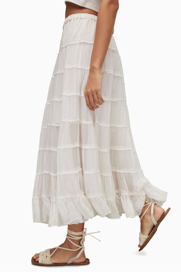 AllSaints White Eva Skirt