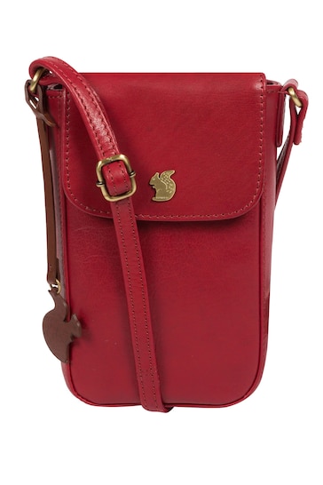 Conkca Buzz Leather Cross-Body Phone Bag