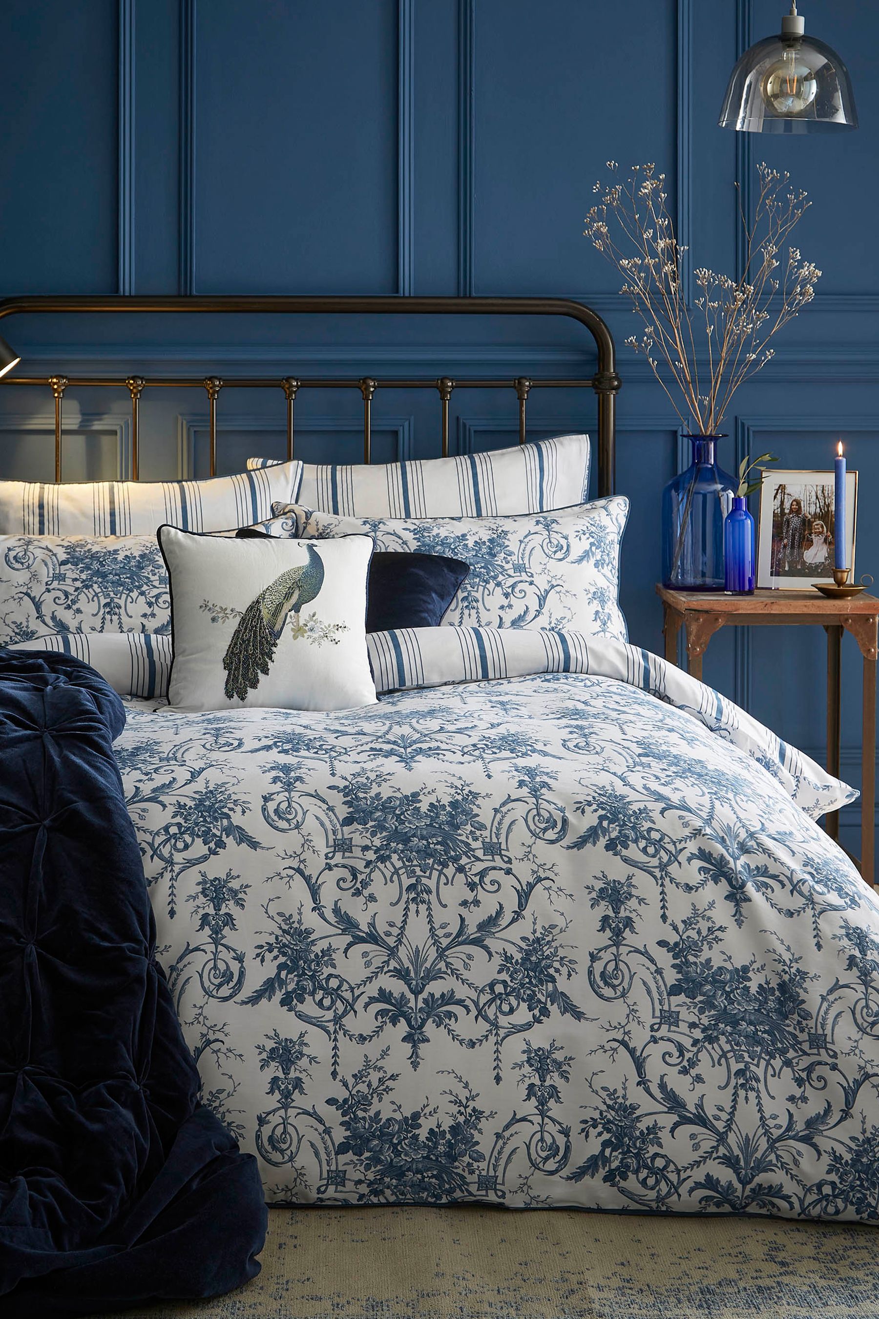 Buy Laura Ashley Midnight Blue Tuileries Duvet Cover and