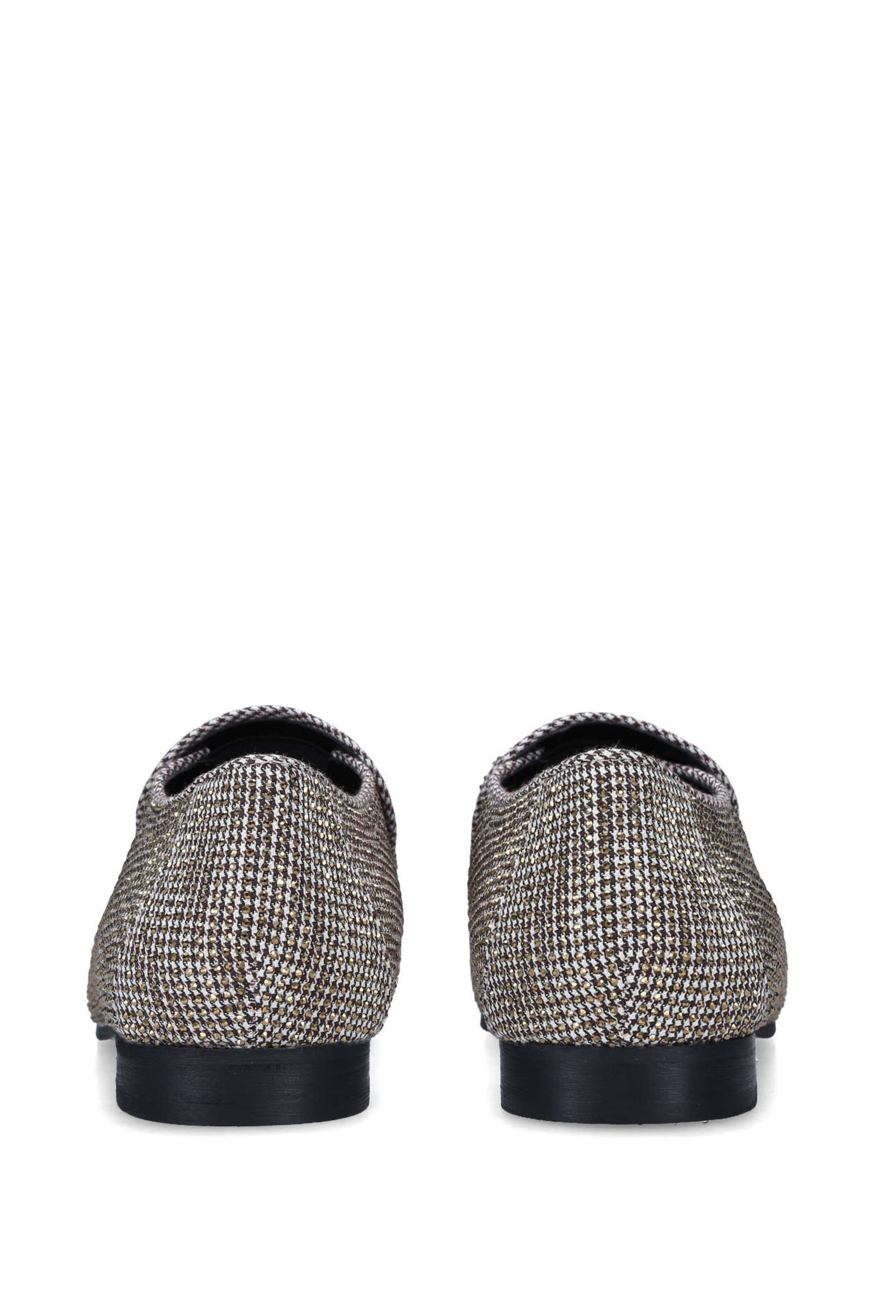 Buy Kurt Geiger London Hugh Eagle Brown Herringbone Shoes from the