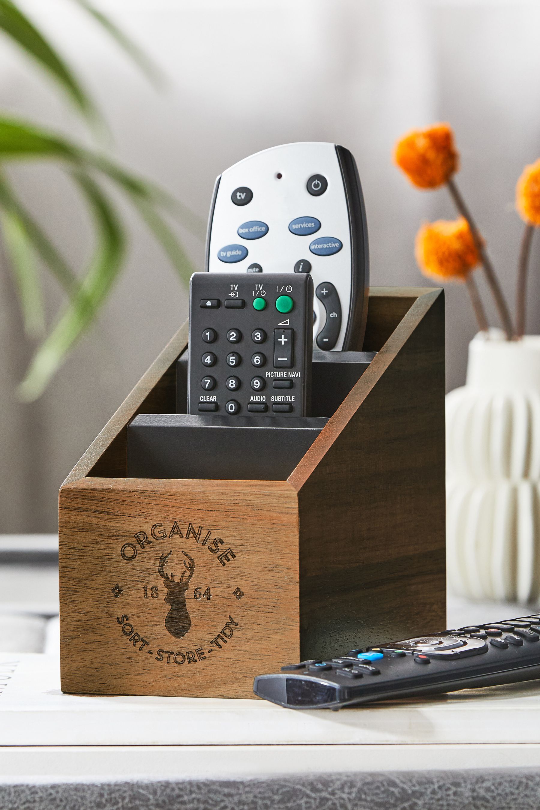Tv remote best sale rack