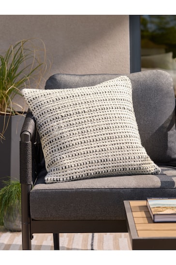 Monochrome 50 x 50cm Mono Textured Weave Cushion