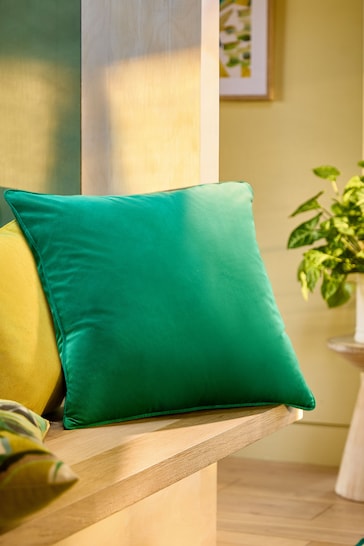 Bright Green 43 x 43cm Matte Velvet Cushion
