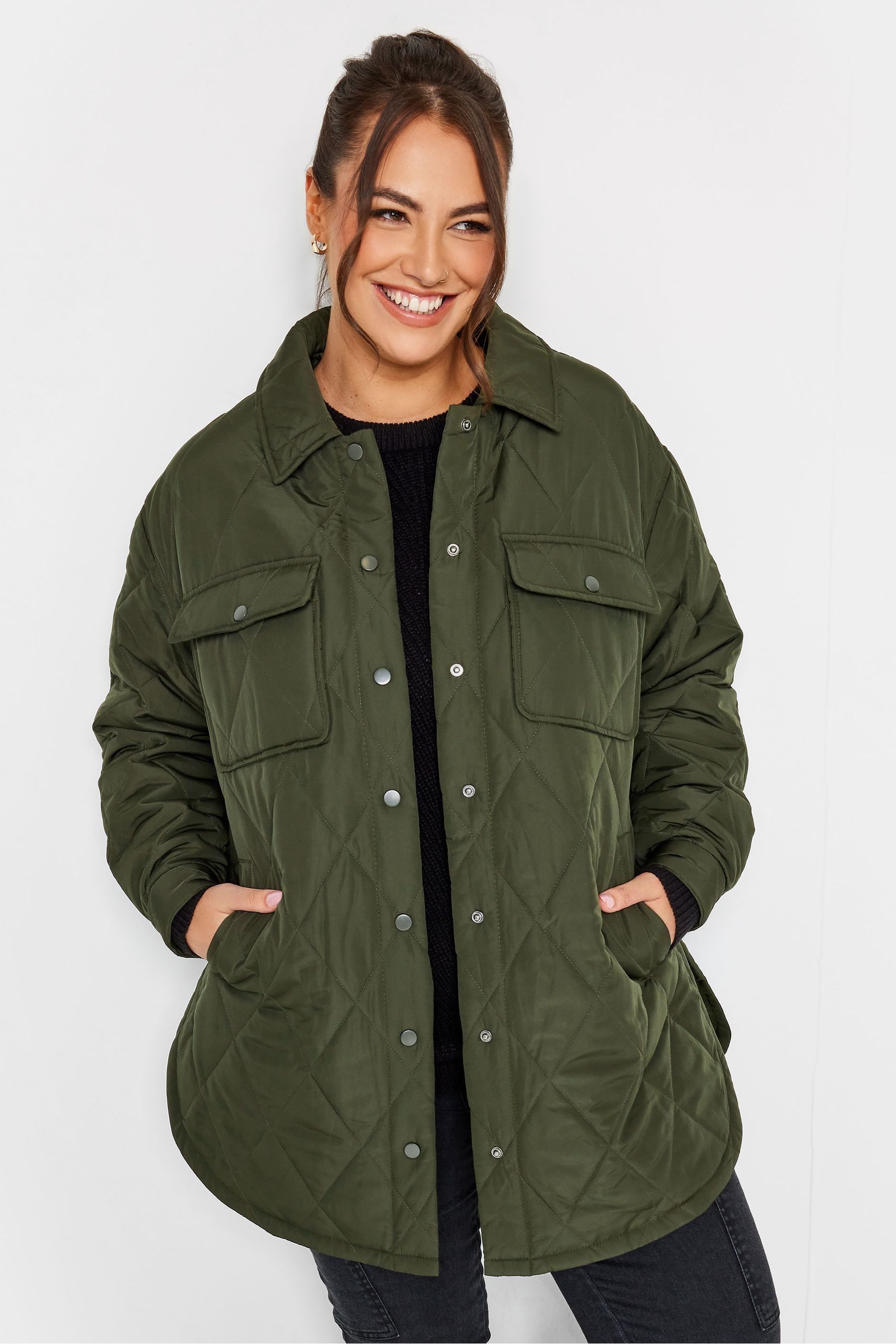 Ladies short quilted jacket discount
