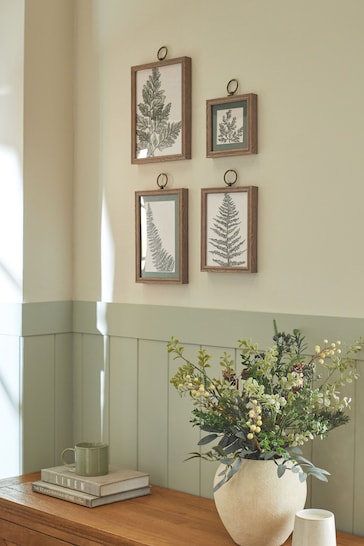 Set of 4 Green Botanical Framed Wall Art