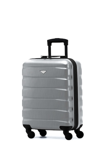 Flight Knight 55x40x20cm Ryanair Priority 4 Wheel ABS Hard Case Cabin Carry On Hand Black Luggage