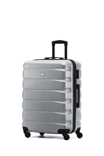 Flight Knight Aluminium Medium Hardcase Lightweight Check In Suitcase With 4 Wheels